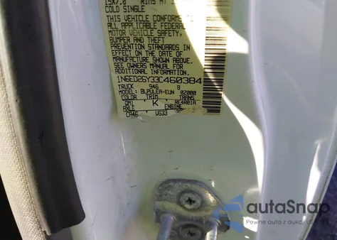 2003 Nissan Frontier Xe-V6 from USA, damaged, VIN 1N6ED26Y33C460384